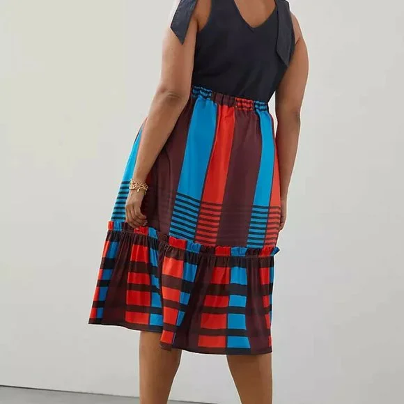 Anthropologie Eva Franco Flounced Midi Skirt - Picture 7 of 9